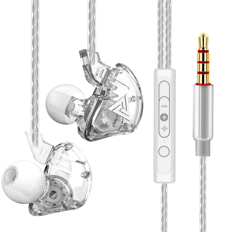Original QKZ AK6 Copper Driver Hifi Wired Earphone Race Sport Headphone Bass Stereo Headset Music Earbuds 3.5MM in Ear with Mic