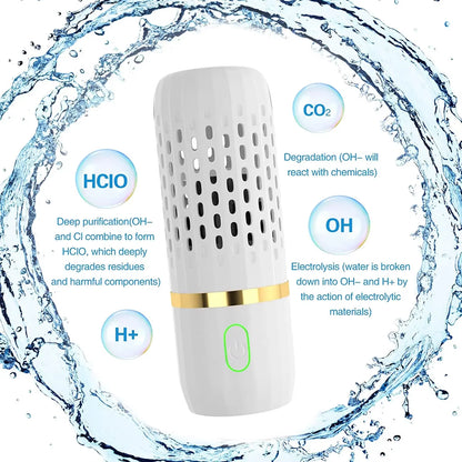 For Ultrasonic Fruit Vegetable Washing Machine Capsule Wireless Food Cleaner Suitable Outdoor Picnic Fruit Food Purifier