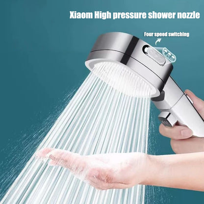 High Pressure Shower Head Water Saving 3-Modes Shower Heads Adjustable Water Massage Sprayer Home Bathroom Accessories