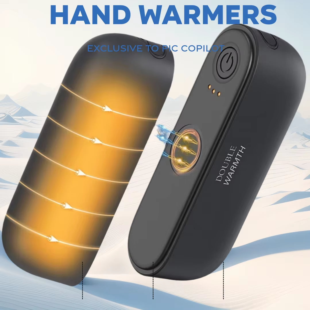 2In1 Magnetic Rechargeable Hand Warmers Electric Portable Handwarmers Long Lastin Safe Heating Warmer Pocketheater Winteroutdoor